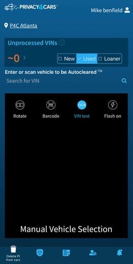 Company's vehicle identification number scanning capability - Privacy4Cars