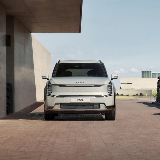 The 2024 EV9 has updated headlights. - Kia