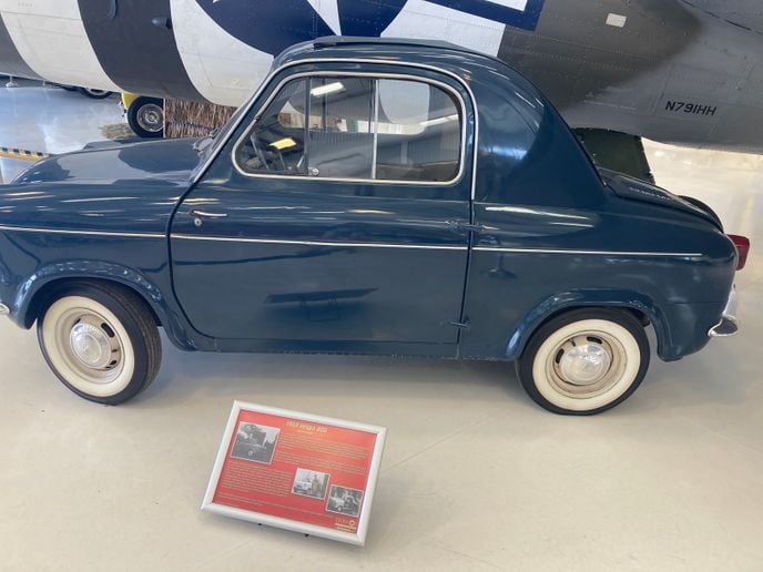 A 1959 Vespa 400 recently on display at a micro cars exhibit in California - Hannah Mitchell